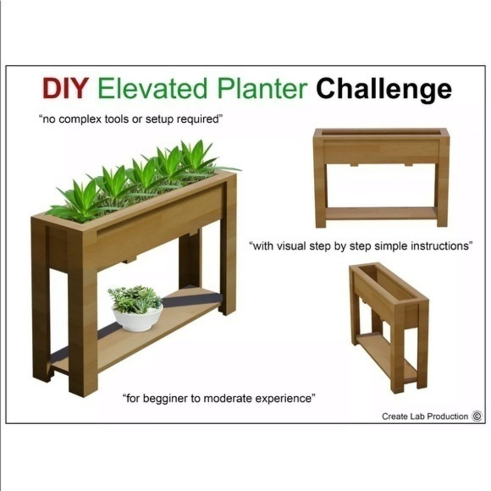 DIY Elevated Planter Challenge Building Blueprint